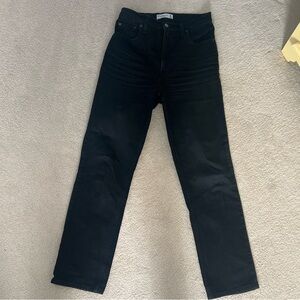 90s relaxed high waist black jeans Abercrombie